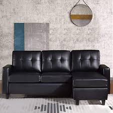 Related:used leather sectional couch brown leather sectional couch real leather sectional couch. Honbay Faux Leather Sectional Sofa Couch Convertible Sectional Sofa L Shaped Couch With Faux Leather For Small Space Black Pricepulse