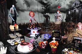 House Of Horror Halloween Candy Table Halloween Candy Table Horror Party Spooky Halloween Party