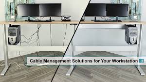Please let me know if you have any (cheap) ideas to. Cable Management Solutions For Standing Desks Rightangle Learning Center