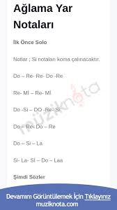 Aglama Yar Notalari Do Re Mi Flut