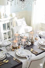 Simple Snowflake Christmas Dinner Tablescape Kelley Nan Christmas Dining Table Christmas Dinner Table Christmas Table Settings