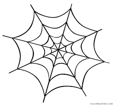 Draw a web for the spider coloring page. Halloween Spider Web Coloring Pages Web Halloween Spiders Clipart Printable Coloring4free Coloring4free Com