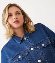 Chaqueta Jean sin Estampa Curve & Plus Size