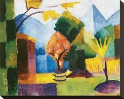 Garden On The Lake Stretched Canvas Print Auguste Macke Art Com Macke Art August Macke Macke