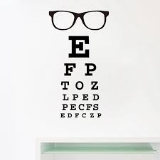 Us 4 91 30 Off Glasses Eye Chart Letters Art Wall Decal Eyewear Specs Frames Vinyl Sticker Eye Doctor Optometry Optical Shop Window Door Decor In