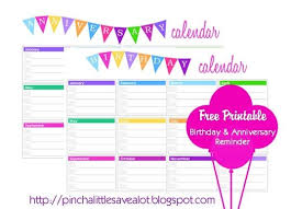 Birthday And Anniversary Calendar Birthday Calendar Free Birthday Stuff Birthday Reminder