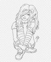 The ocean and all of the animals in it makes a wonderful coloring subject for adults. Coloring Book Punk Rock Child Emo Girl Png Pngegg