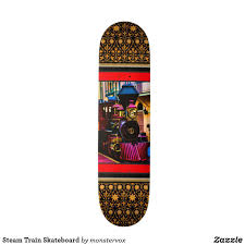 Steam Train Skateboard Zazzle Com Cool Skateboards Skateboard Steam Trains