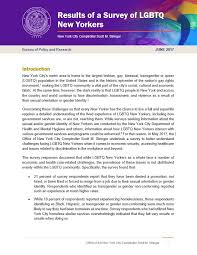 Coming out and family estrangement. Results Of A Survey Of Lgbtq New Yorkers Office Of The New York City Comptroller Scott M Stringer