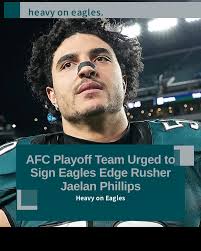 Bleacher Report predicts Philadelphia Eagles edge rusher Jaelan Phillips  could land a 3-year, $80 million free agent contract from Chargers.
