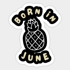 Pineapple June Birthday Girl Chocolate Cute Funny Shirt Gemini 2021 Meme Summer Party Cake Balloons Wedding Anniversary Cute Funny Sarcastic Inspirational Motivational Birthday Present June Birthday Pegatina Teepublic Mx