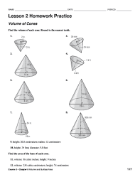 Provide all answers on extra credit homework answers/quiz on canvas remember use the id_number of the selected records when you select. Lesson 2 Extra Practice Volume Of Cones Answers Key Fill Online Printable Fillable Blank Pdffiller