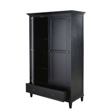 Set of 6 modern black cabinet pull. 2 Turiger Schrank Mit 1 Schublade Schwarz Cambronne Maisons Du Monde