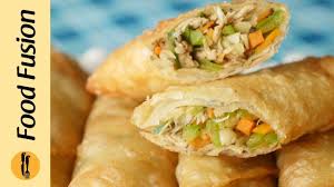 Chicken Spring Rolls Recipe By Food Fusion Ramzan Special Recipe Youtube Chicken Spring Rolls Spring Roll Recipe Chicken Spring Roll Recipe Indian