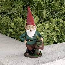 Shopping for garden gnomes for your home? August Grove Lamar Garden Gnome Statue Reviews Wayfair