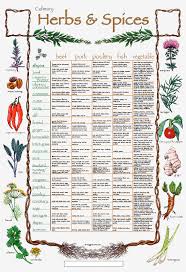 Herbs And Spices Cooking Chart The Energetics Of Kitchen Herbs