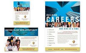 Precisely executed, suitable for commercial printing or digital output. Employment Agency Jobs Fair Flyer Ad Template Design Flyer Template Brochure Examples Brochure