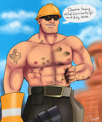 Heres my very first TF2 fanart, hope the subreddit will enjoy it ! Anyone  willing to give a drink to our fellow hardworking engineer ? : rtf2