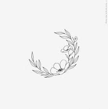 Anemone Clipart Black And White Floral Spring Illustrations Alphabet Flower Clipart Bundle Laurel Wreath Flourish In 2020 Spring Illustration Laurel Wreath Tattoo Wreath Tattoo