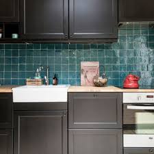 You'll love putting your favorite decorative objects on display, whether you place it in your living room, entryway or study. 75 Beautiful Kitchen With Black Cabinets And Blue Backsplash Pictures Ideas July 2021 Houzz