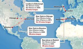 Flights Are Taking Longer Now Than They Did In The 1970s Daily Mail Online