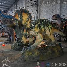 Lifelike Animatonic Triceratops Model Mcst003 Lion Sculpture Animation Creatures