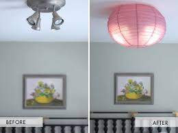 This is do it yourself lighting on a budget thats perfect for. Beforeafter Diy Ceiling Paper Lantern Lights Ceiling Light Covers