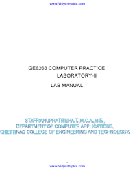 Writing software can almost feel like doing magic—you can create something amazing out of nothing. Ge6263 Computer Programming Lab Manual Ccet Edition