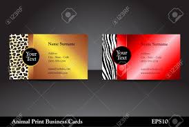 Sharp fancy business cards via basic invite! Fancy Business Card Templates With Leopard And Zebra Prints With Wild Colors Royalty Free Cliparts Vectors And Stock Illustration Image 13524336