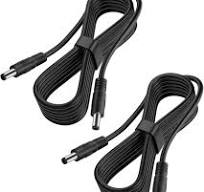 2-Pack Male to Male DC Extension Cord 5.5mm x 2.1mm,12v DC Power Extension Cable for Security Camera,Dvr Standalone LED Strip,Car,CCTV IP ...