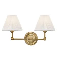 In stock at store today. The Well Appointed House Luxuries For The Home The Well Appointed Home Mark D Sikes For Hudson Valley Lighting Classic No 1 Aged Brass Two Light Wall Sconce