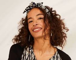 Dianne black, white and gold Diamond print Knot-tie Headband