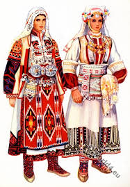 Macedonian National Costumes From Kumanovo Tetovo European Costumes Serbian Clothing Folk Costume