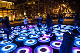 Let There Be Light Two Interactive Art Installations Brighten Yards Park Dcist Interactive Art Installation Interactive Art Installation Art