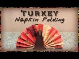 How to fold napkins for thanksgiving. Turkey Napkin Folding Youtube