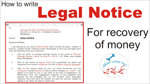 The employer can give the termination notice before the required date. Legal Notice Format For Recovery Of Money Youtube