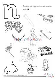 N is for nurse coloring page. Start With The Letter N Colouring Page