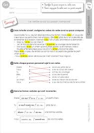 Le passé composé compétences : Ce1 Exercices Passe Compose Du Verbe Avoir