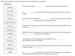 Solved Select The Keyword Or Phrase That Will Best Comple Chegg Com