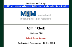 The company was established on may 26, 1971. Info Jawatan Kosong Terkini Msm International Adjuster Malaysia Sdn Bhd Jawatan Kosong Terkini