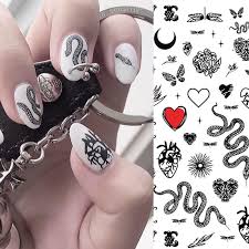 Unique cool black stickers designed and sold by artists. Cool Black And White Snake Water Decals Nail Art Stickers Black Romantic Letter Drawing Sliders For Nails Diy Nails Buy Snake Nail Sticker Black Romantic Nail Sticker Heart Nail Stickers Product On Alibaba Com