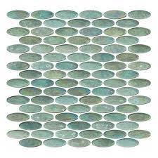 Mosaic heaven is a family run business based in market deeping, lincolnshire. Kattamuri 0 75 X 1 5 Glass Penny Round Tile In 2021 Penny Round Tiles Green Mosaic Tiles Iridescent Glass Tiles