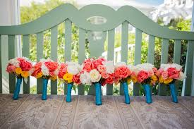 Matching skirt and top sets are stylish alternatives to ordinary bridesmaid dress options. Pin By Caty Pietrusinski On Wedding Teal Wedding Colors Coral Bouquet Wedding Coral Wedding Flowers