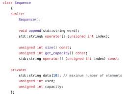 When does array name doesn't decay into a pointer? Solved C The Sequence Class Currently Stores A List Of Chegg Com