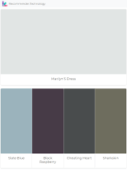 Check spelling or type a new query. Marilyn S Dress Slate Blue Black Raspberry Cheating Heart Sharkskin Paint Colors Benjamin Moore Raspberry Painting Paint Color Palettes