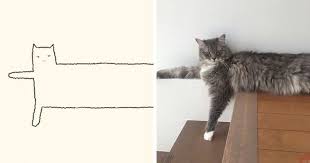 Kucing ni nampak kurus2 dan membiak dengan cepat. 13 Lukisan Kucing Yang Lucu Tapi Masuk Akal The Mamamiaow