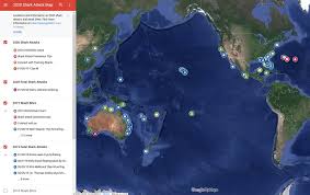 Locations with highest attack rates. 2020 Shark Attack Map Tracking Sharks