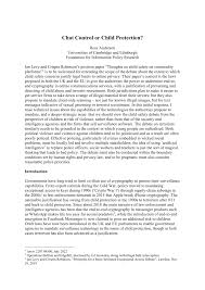 PDF) Chat Control or Child Protection?