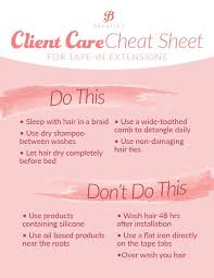10 Tips For Your Clients With Tape In Hair Extensions Walker Tape In 2020 Tape In Hair Extensions Using Dry Shampoo Hair Extensions