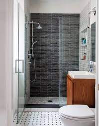 Desain kamar mandi minimalis sendiri juga menjadi salah satu hal terpenting pada rumah pribadi anda. 42 Desain Kamar Mandi Sempit Minimalis Ukuran Kecil Yang Cantik Desain Toilet Desain Kamar Mandi Kamar Mandi Minimalis